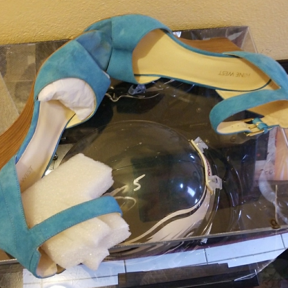 Turquoise Wedge by Nine West sz 10 - Picture 4 of 4